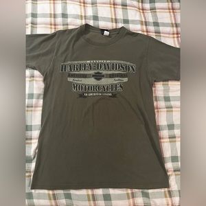 Harley Davidson green shirt